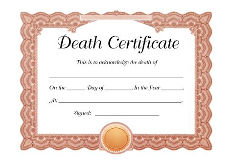 Death Certificate .